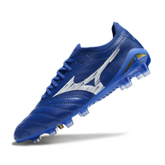 Botas de fútbol Mizuno Morelia Neo IV Elite FG azul y blanco