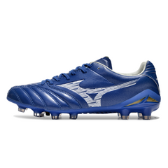 Chuteira Campo Mizuno Morelia Neo IV Elite FG Azul e Branco