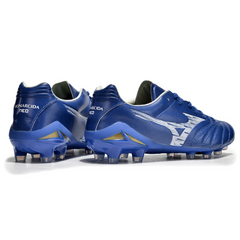 Botas de fútbol Mizuno Morelia Neo IV Pro FG azul y blanco