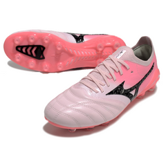 Botas de fútbol Mizuno Morelia Neo IV Elite FG rosa y blanco