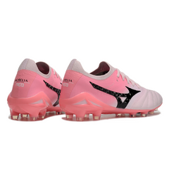 Botas de fútbol Mizuno Morelia Neo IV Elite FG rosa y blanco