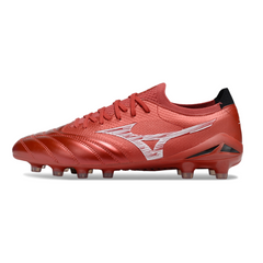 Botas de fútbol Mizuno Morelia Neo IV Elite FG amarillas y rojas