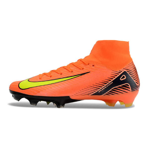 Chuteira Campo Nike Air Zoom Mercurial Superfly 10 Elite FG Laranja e Preta - VENI Futebol