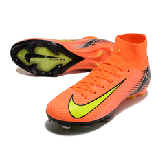 Chuteira Campo Nike Air Zoom Mercurial Superfly 10 Elite FG Laranja e Preta - VENI Futebol