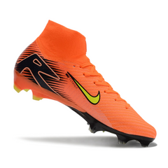 Chuteira Campo Nike Air Zoom Mercurial Superfly 10 Elite FG Laranja e Preta - VENI Futebol