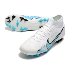 Chuteira Campo Nike Air Zoom Mercurial Superfly 9 Academy AG Branca e Azul - VENI Futebol