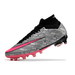 Chuteira Campo Nike Zoom Mercurial Superfly 9 Elite AG Cinza e Rosa - VENI Futebol