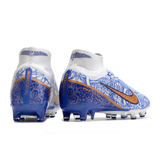 Chuteira Campo Nike Air Zoom Mercurial Superfly 9 Elite AG Azul CR7 Pack - VENI Futebol