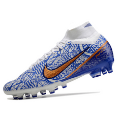 Chuteira Campo Nike Air Zoom Mercurial Superfly 9 Elite AG Azul CR7 Pack - VENI Futebol