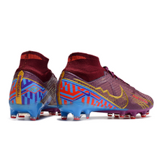 Chuteira Campo Nike Air Zoom Mercurial Superfly 9 Elite AG Mbappe Roxa Pack - VENI Futebol