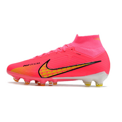 Chuteira Campo Nike Air Zoom Mercurial Superfly 9 Elite AG Rosa e Amarela