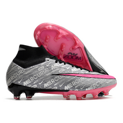 Chuteira Campo Nike Zoom Mercurial Superfly 9 Elite FG Cinza e Rosa - VENI Futebol