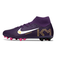 Botas de fútbol Nike Air Zoom Mercurial Superfly 10 Academy AG en color blanco y negro