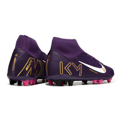 Botas de fútbol Nike Air Zoom Mercurial Superfly 10 Academy AG en color blanco y negro