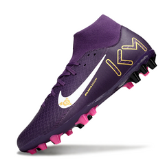 Botas de fútbol Nike Air Zoom Mercurial Superfly 10 Academy AG en color blanco y negro