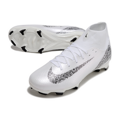 Botas de fútbol Nike Air Zoom Mercurial Superfly 10 Academy FG en color blanco y negro