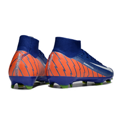 Botas de fútbol Nike Air Zoom Mercurial Superfly 10 Elite FG azul y naranja