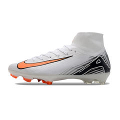 Chuteira Campo Nike Air Zoom Mercurial Superfly 10 Elite FG Branca, Preta e Laranja - VENI Futebol