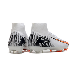 Chuteira Campo Nike Air Zoom Mercurial Superfly 10 Elite FG Branca, Preta e Laranja - VENI Futebol