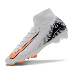 Chuteira Campo Nike Air Zoom Mercurial Superfly 10 Elite FG Branca, Preta e Laranja - VENI Futebol