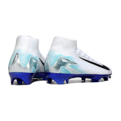 Botas de fútbol Nike Air Zoom Mercurial Superfly 10 Elite FG blancas y azules