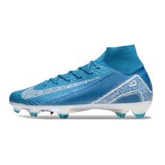 Botas de fútbol Nike Air Zoom Mercurial Superfly 10 Elite FG en azul y blanco