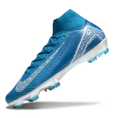 Botas de fútbol Nike Air Zoom Mercurial Superfly 10 Elite FG en azul y blanco