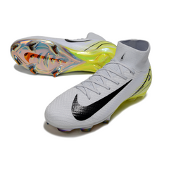 Chuteira Campo Nike Air Zoom Mercurial Superfly 10 Elite FG Branca e Verde Claro