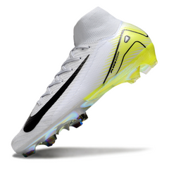 Chuteira Campo Nike Air Zoom Mercurial Superfly 10 Elite FG Branca e Verde Claro