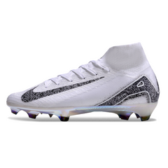 Nike Air Zoom Mercurial Superfly 10 Elite FG White and Black Football Boots