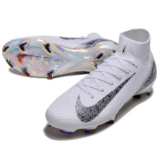 Nike Air Zoom Mercurial Superfly 10 Elite FG White and Black Football Boots