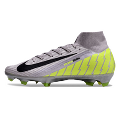 Nike Air Zoom Mercurial Superfly 10 Elite FG Grey and Green Football Boots