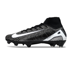 Chuteira Campo Nike Air Zoom Mercurial Superfly 10 Elite FG Preta e Branca