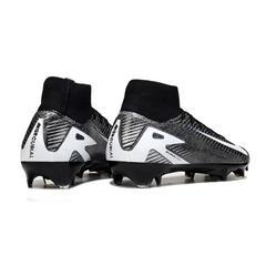 Chuteira Campo Nike Air Zoom Mercurial Superfly 10 Elite FG Preta e Branca