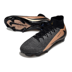 Chuteira Campo Nike Air Zoom Mercurial Superfly 10 Elite FG Preta e Bronze Travis Scott