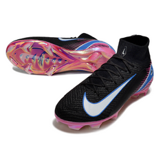 Chuteira Campo Nike Air Zoom Mercurial Superfly 10 Elite FG Preta e Rosa