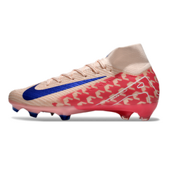 Chuteira Campo Nike Air Zoom Mercurial Superfly 10 Elite FG Rosa e Azul