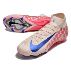 Chuteira Campo Nike Air Zoom Mercurial Superfly 10 Elite FG Rosa e Azul