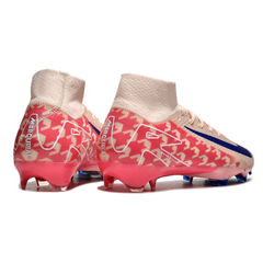 Chuteira Campo Nike Air Zoom Mercurial Superfly 10 Elite FG Rosa e Azul