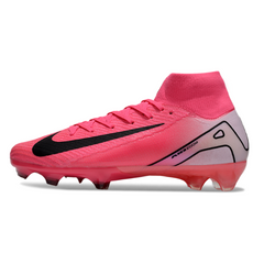 Botas de fútbol Nike Air Zoom Mercurial Superfly 10 Elite FG rosa y blanco