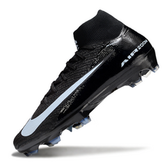 Botas de fútbol Nike Air Zoom Mercurial Superfly 10 Elite FG azul claro y rosa