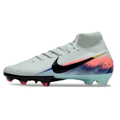 Botas de fútbol Nike Air Zoom Mercurial Superfly 10 Elite FG azul claro y rosa