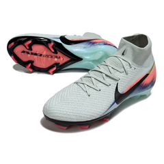 Botas de fútbol Nike Air Zoom Mercurial Superfly 10 Elite FG azul claro y rosa