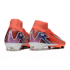 Botas de fútbol Nike Air Zoom Mercurial Superfly 10 Elite FG azul claro y rosa