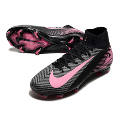 Botas de fútbol Nike Air Zoom Mercurial Superfly 10 Elite FG negras y rosas