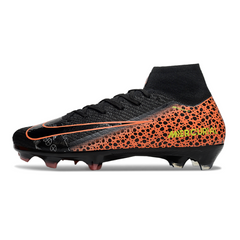 Botas de fútbol Nike Air Zoom Mercurial Superfly 10 Elite FG negras y naranjas