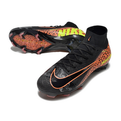 Botas de fútbol Nike Air Zoom Mercurial Superfly 10 Elite FG negras y naranjas