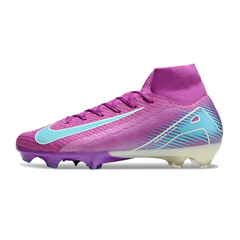 Botas de fútbol Nike Air Zoom Mercurial Superfly 10 Elite FG en morado y azul