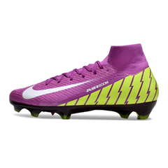 Chuteira Campo Nike Air Zoom Mercurial Superfly 10 Elite FG Roxa e Verde