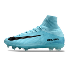 Chuteira Campo Nike Mercurial Superfly 5 Elite FG Azul Claro